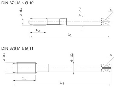 Závitník  M 16 6H-přímá drážka s lamačem - HSSE,VAP
