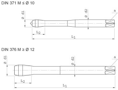 Závitník M 8 6H- drážky ve šroubovici - HSSE, TiN