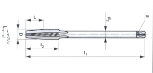 Závitník ruční sadový M10 Levý č.I - ISO1, 223010, HSS