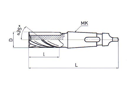 Fréza válcová čelní krátká 40x63, 420950 HSS-polohrubozubá