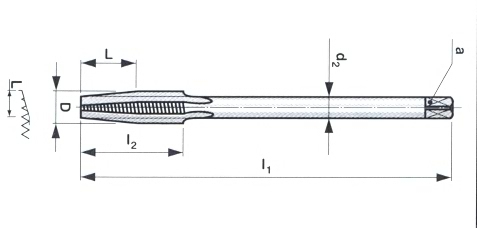 Závitník maticový M3 SH8, HSS 223062,