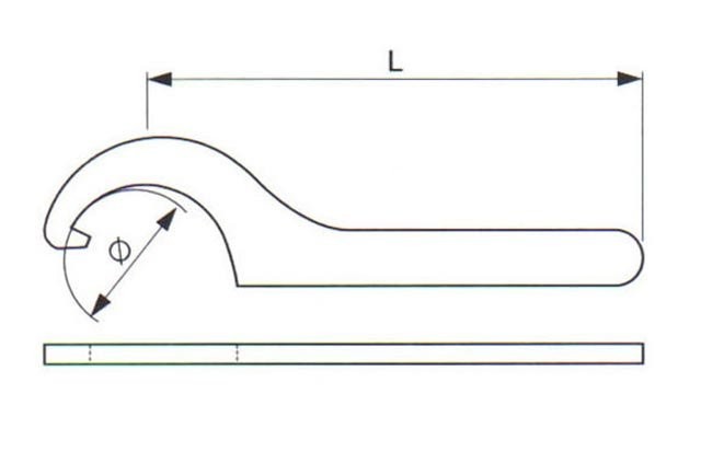 TONA - Klíč hákový  30-35,  230730