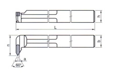 soustružnický nůž závitový vnitřní 223773, 20x20, P10