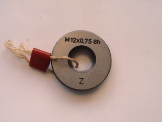 Závitový kalibr - kroužek M12x0,75 6h -zmetkový