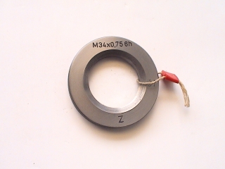 Závitový kalibr - kroužek M34x0,75 6h -zmetkový